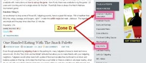 Advertising Zone D on TailgatingIdeas.com